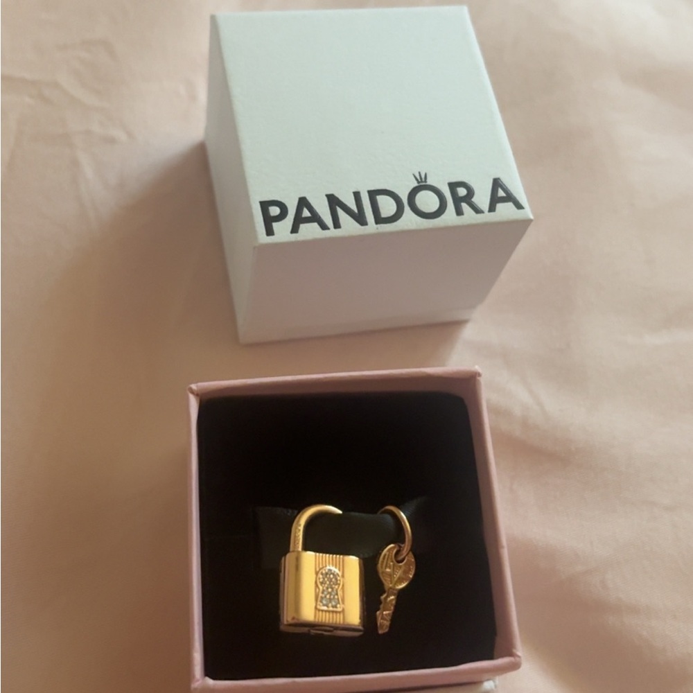 Pandora Rose Gold Lock Charm - Picture 2 of 3